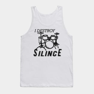 Drummer - I destroy silence Tank Top